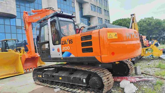 अच्छी स्थिति 19400KG नारंगी ISUZU AA-6BGIT इंजन के साथ सेकंड हैंड हिताची खुदाई Zx200