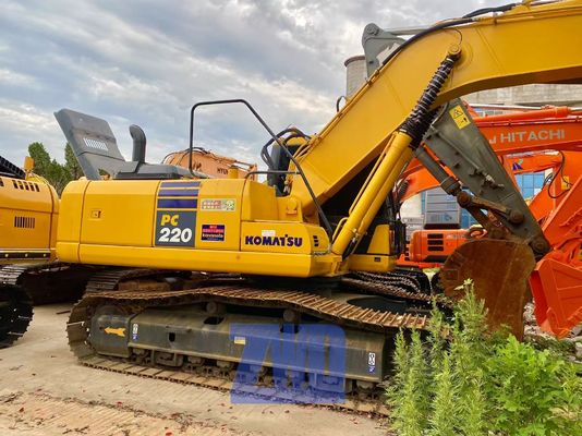 प्रयुक्त कोमात्सु PC220 22TON खुदाई 22TON इंजन और गियर कोर घटकों के साथ निर्माण मशीन