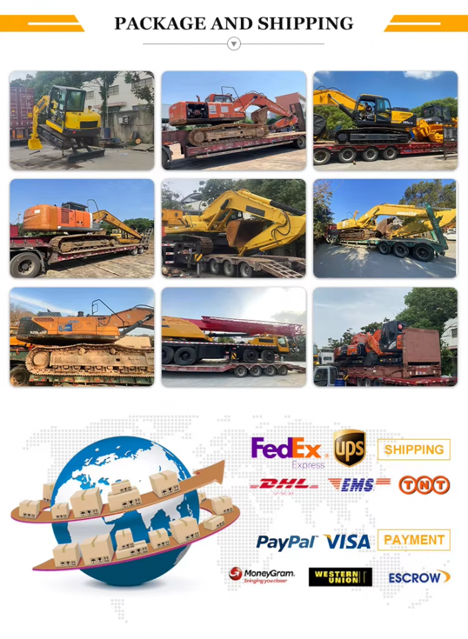 कैटरपिलर 325B 325BL प्रयुक्त खुदाई मशीन कैट 325BL 325D 325DL 325D2 शक्तिशाली इंजन के साथ खुदाई मशीन 6